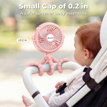 Amacool Portable Pram Fan Battery Operated Stroller Fan Flexible Tripo