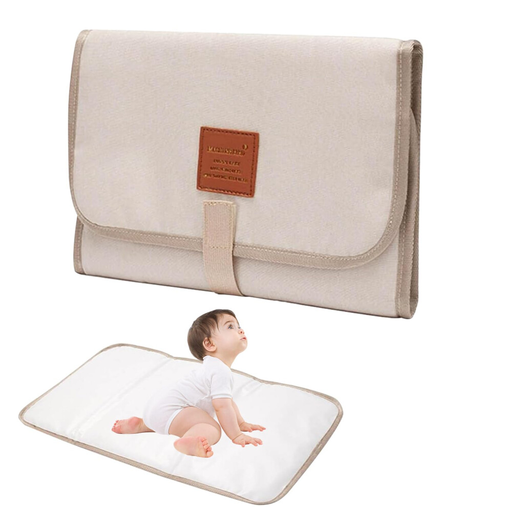Nekaplo Portable Changing Mat For Travel – Waterproof Diaper Changing Pad For Newborns & Toddlers – Foldable Baby Changing Mat With Storage Pocket – Sof