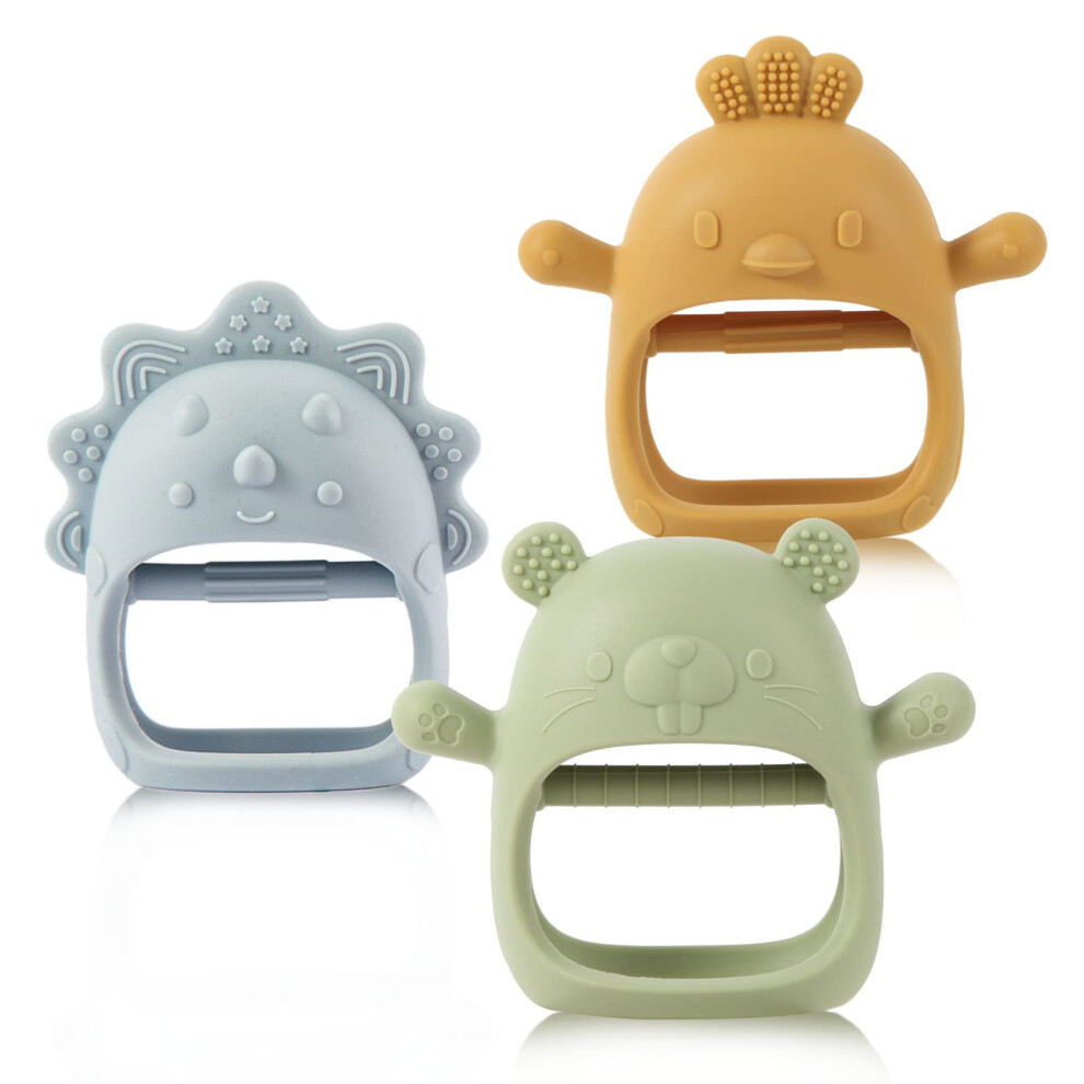 Aoisouk Teething Toys For Baby, Baby Teether, Teethers For Babies 3-6 Months, Baby Teething Glove For Sucking Needs, Teething Mitten Easy-To-Grasp With Soft