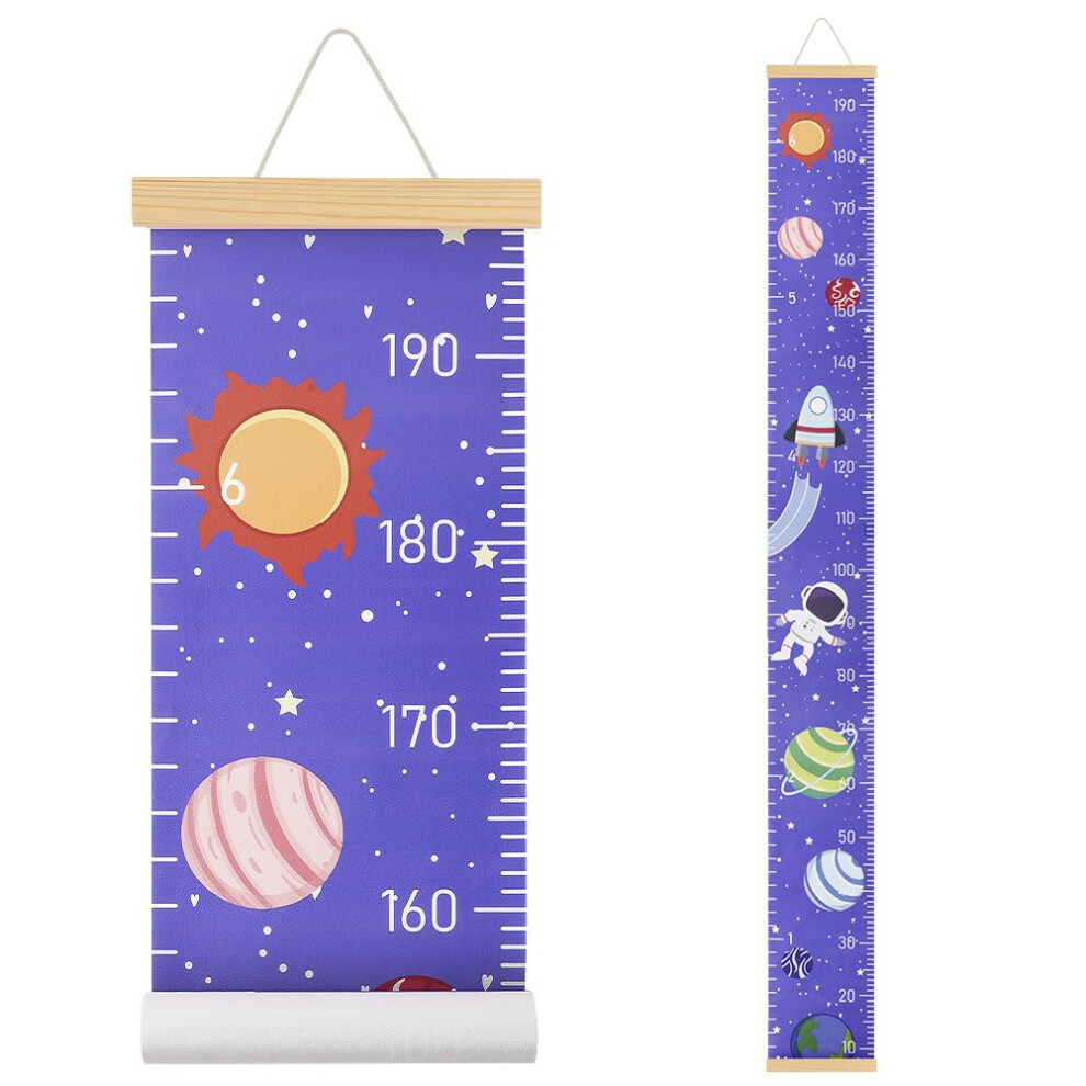 Baby Height Growth Chart, Wall Hanging Growth Chart Removable Canvas And Wood Measuring Ruler For Baby, Measuring Ruler For Baby Girls Boys Tod Aolso