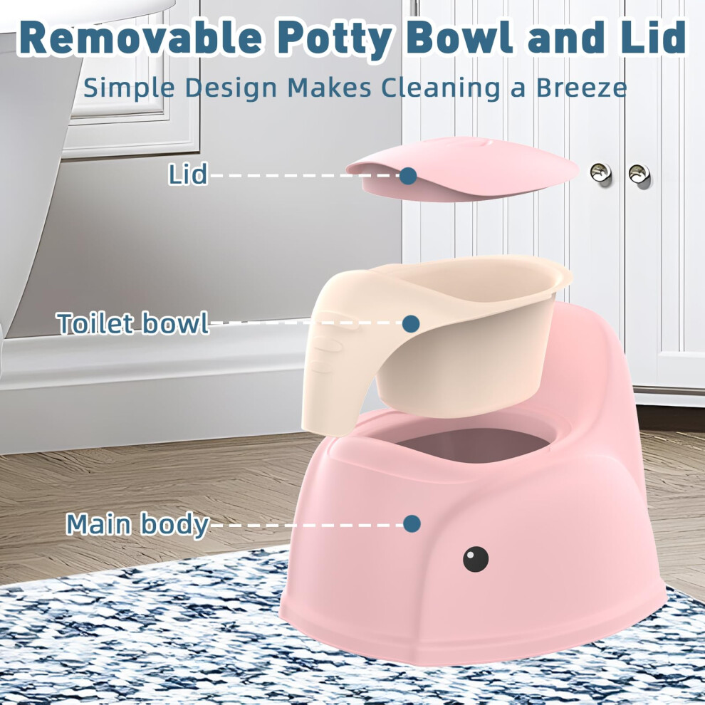 Sweetmirth Potty Training Toddler Toilet,Baby Pottys Chair For Kids Boys Girls, Portable Potty Toddlers Toilet Seat Potties Trainer With Lid Splash Guard Non-Sl