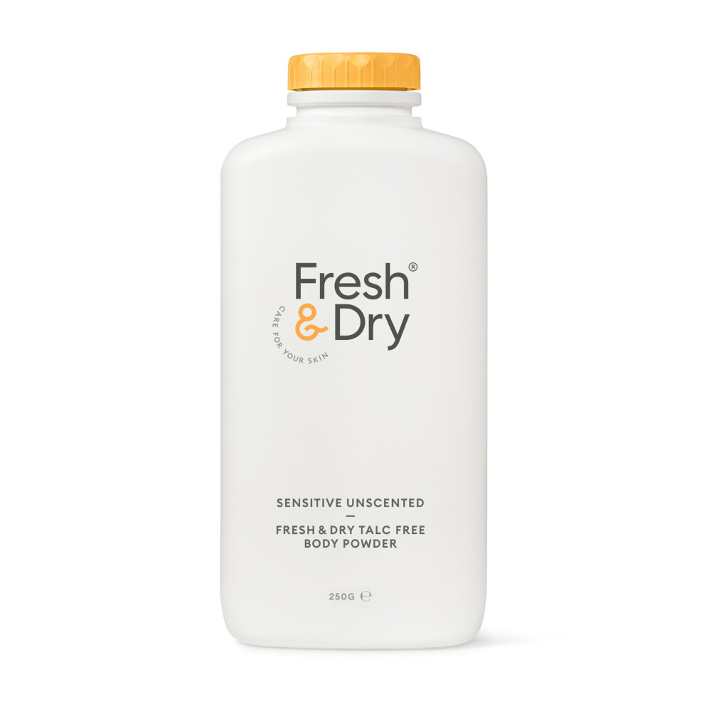 Fresh & Dry Sensitive Unscented Talc Free Body Powder 250G