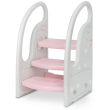 Onasti Step Stool for Kids, 3-Step Height Adjustable Toddler Step Stool, Plastic Learning Tower, Kitchen Helper, Toilet Steps with Handles and Non-Sl