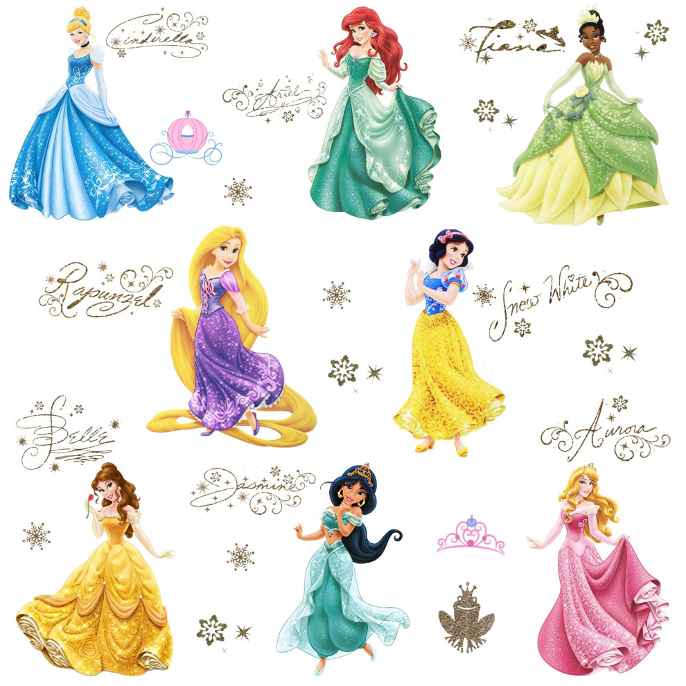 Beautiful Cartoon Princess Wall Stickers - Removable Decals For Girls' Nursery & Bedroom Decoration Yumcute
