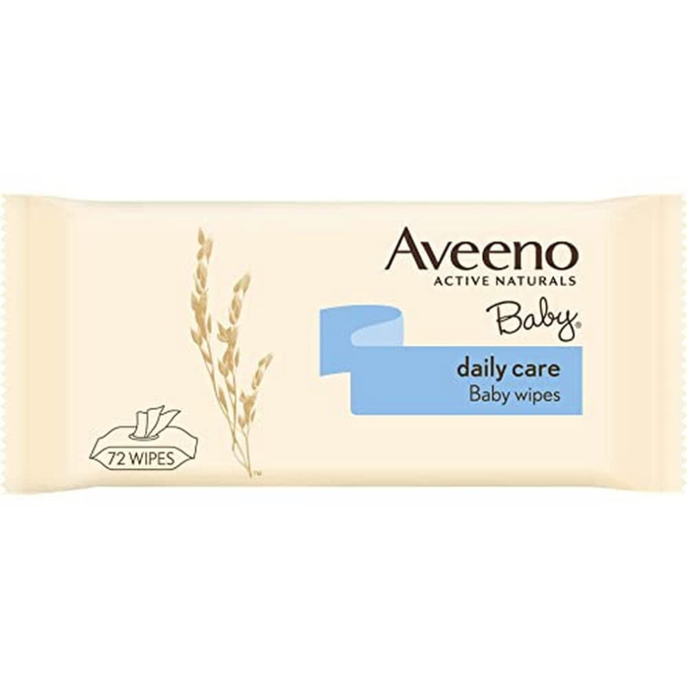 Aveeno Baby Daily Care Wipes With Oats And Aloe Extract, 72 Wipes