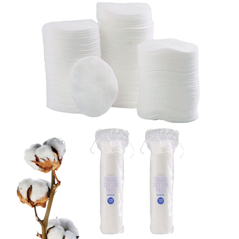 D.a.y. Republic 240 Great Value Cotton Rounds For Applying Creams And Lotions On Skin And Face, Great For Removing Makeup, Hypoallergenic Pads, 100% Pure Vegan Cotto