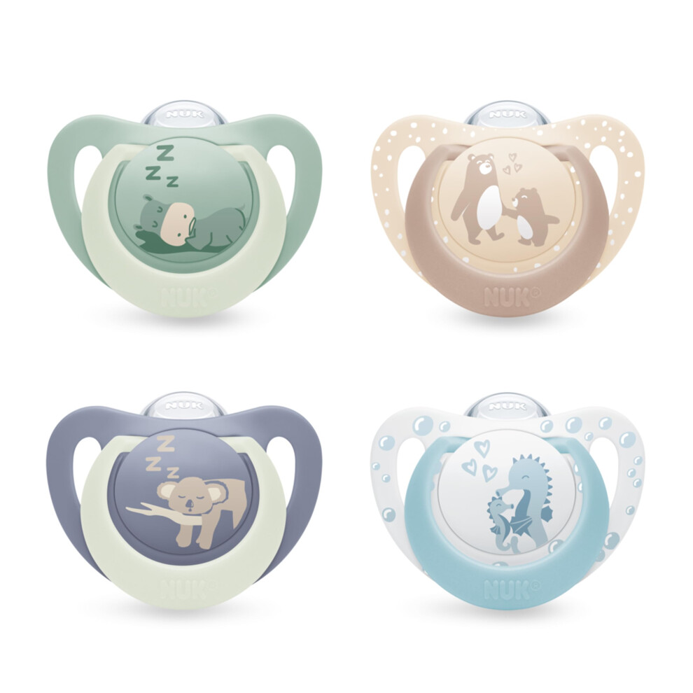First Choice Baby Dummies | 0-6 Months | Orthodontic Soothers | Soothes 99% Of Babies** | | 4 Count Blue Nuk