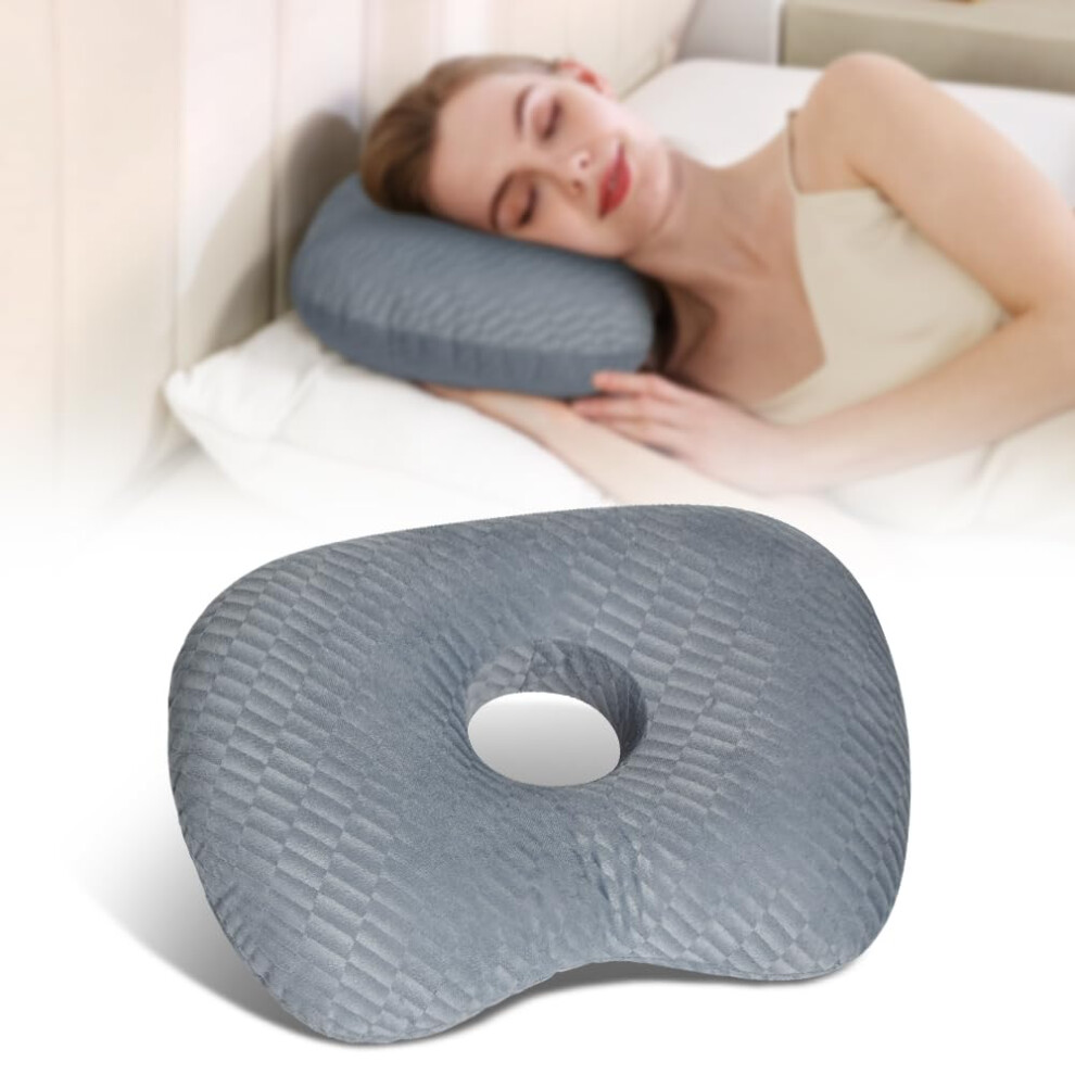 Babyezz Ear Piercing Pillow With An Ear Hole For Cnh And Ear Pain Ear Inflammation Pressure Sores For Side Sleepers, Washable And Adjustable Polyester And Co