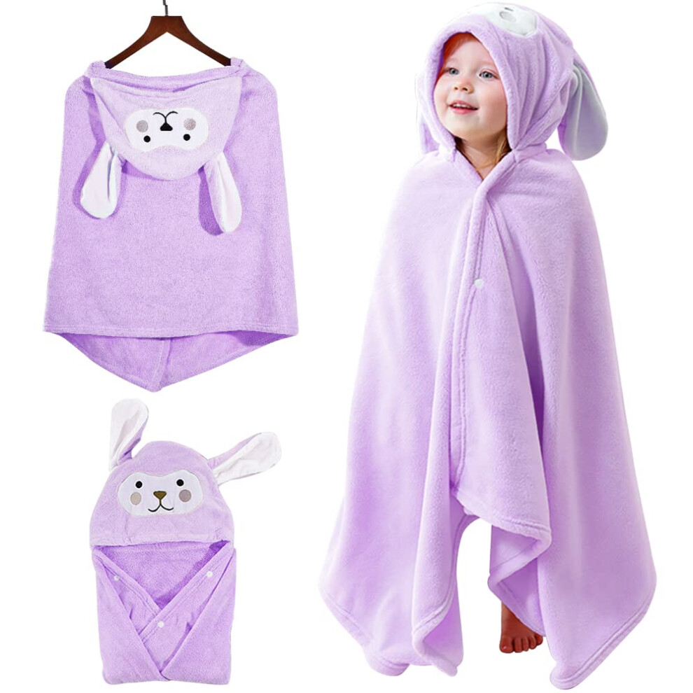 Tyuodna Hooded Towels For Kids,Baby Bath Towel 27.6 X 55.1 In,Soft Warm Toddler Bath Towel,Absorbent Swimming Towels For Girl And Boy 0 To 4 Years (P