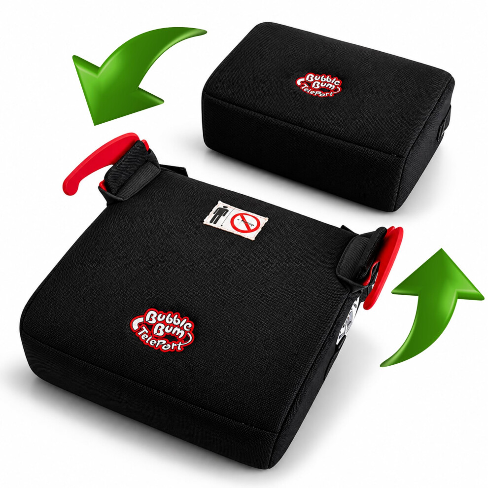 Bubblebum Teleport Car Booster Seat, I-Size R129 Travel Booster Car Seat, Sturdy Backless Carseat For Kids 125-150Cm, Foldable Portable That Folds 60 5001122907272