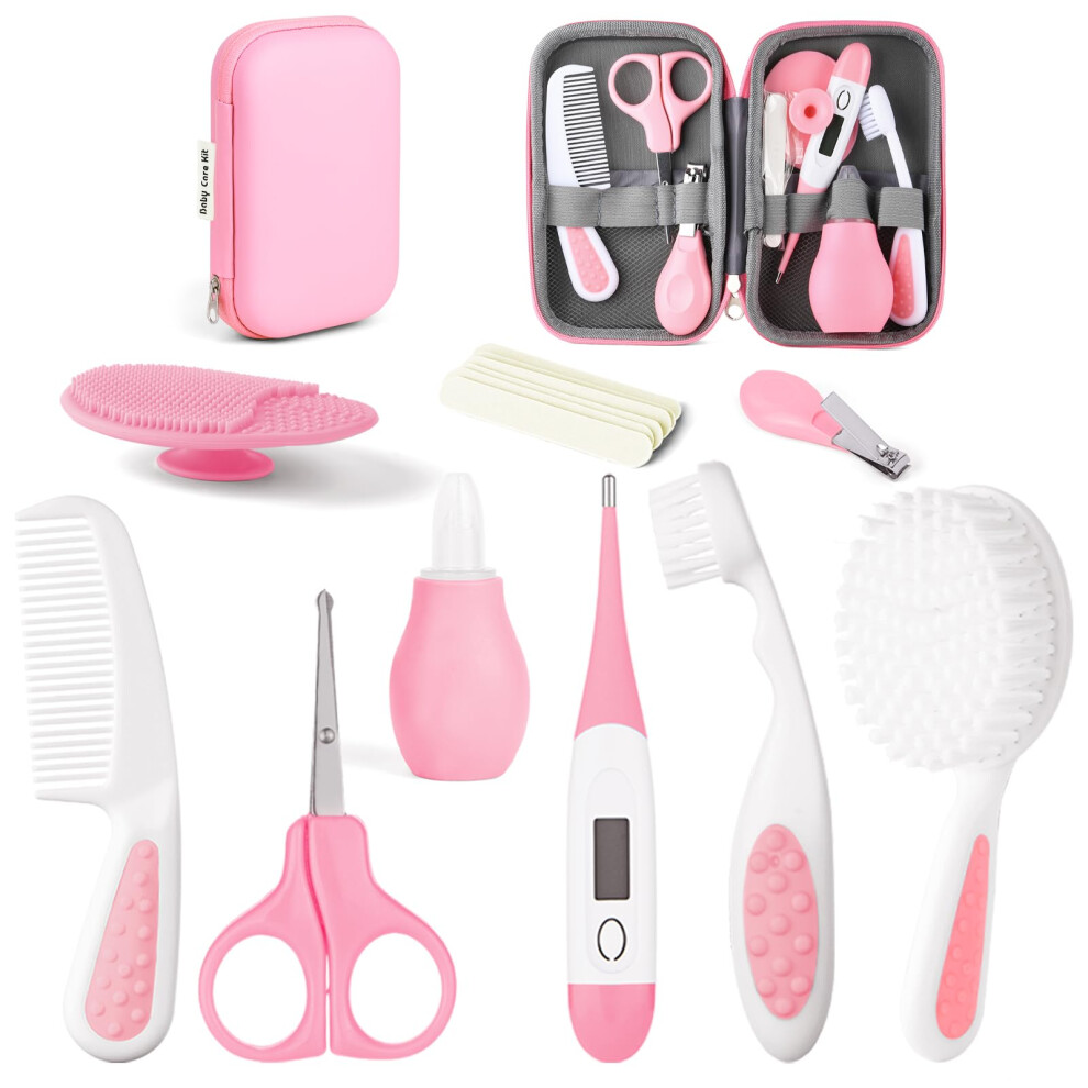 Flintronic14 In 1 Baby Healthcare And Grooming Kit, Newborn Baby Care Accessories With Hair Brush, Comb, Nail Clippers, For Newborn Boys Girls Flintronic