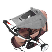 Pram Sun Shade, Universal Buggy Sun Shade Cover, Sunshade Canopy for Pushchair Portable Installation, Baby Stroller Shade Uv Protection with Skylight