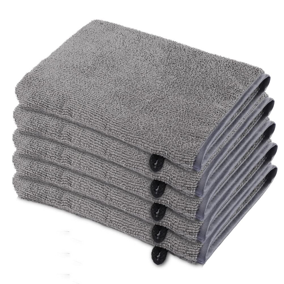 Lanjue Microfibre Body Wash Mitts, 5Pcs Flannel Face Mitt Makeup Remover Mitt For Face Body Bath Spa (5.91 * 8.27 Inches)