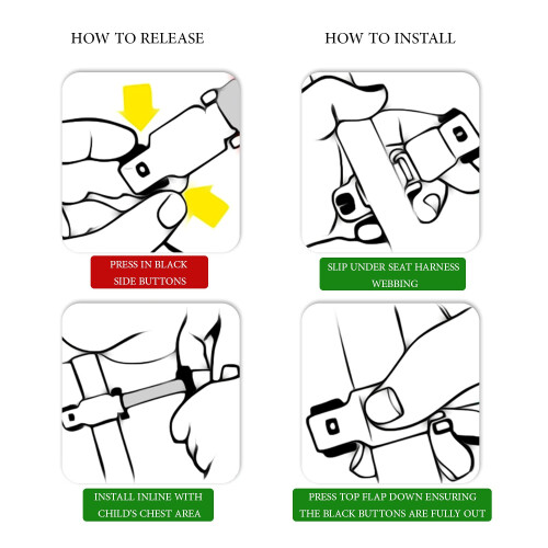 The Original Strap Stop Anti Escape Car Seat Strap — UK Made, Crash Tested, ECE 2