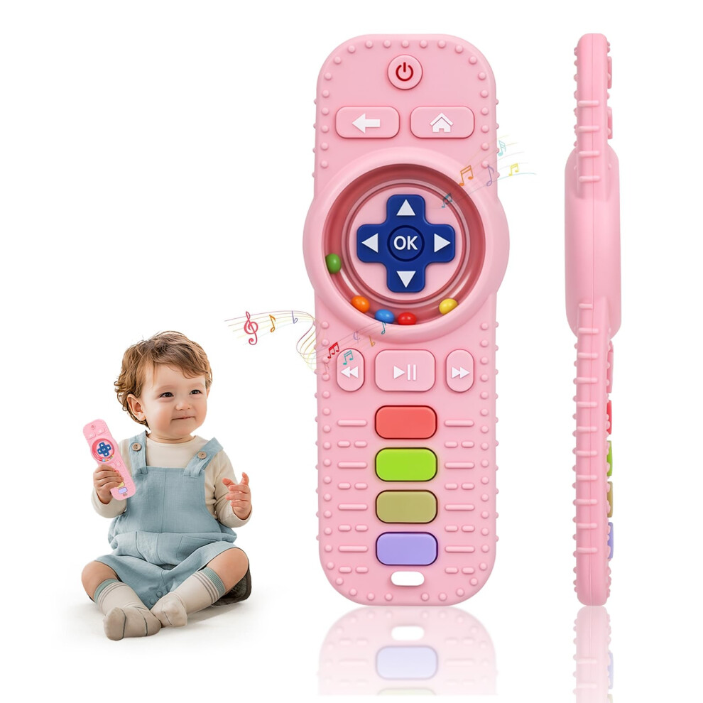 Cldy Teething Toys For Baby, Baby Remote Control Toy, Tv Remote Toy Bpa Free, Boys Girls Baby Chew Toys, Food Grade Silicone, Gum Pain Relief, Newborn Gif