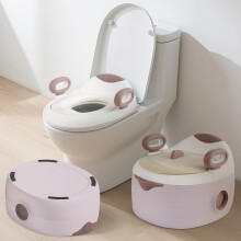 Hibtn Potty Trainer for Toddlers 1-6 Years, 3-in-1 Potty Training Toilet Multi-Stage Convertible Baby Potty Chair with Soft Cushion & Step Stool | To