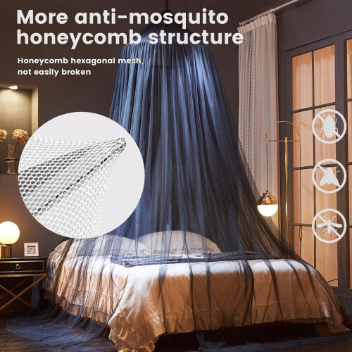ZIQINPSQ Mosquito Net for Single Double King Size Bed, Dome Mosquito 1