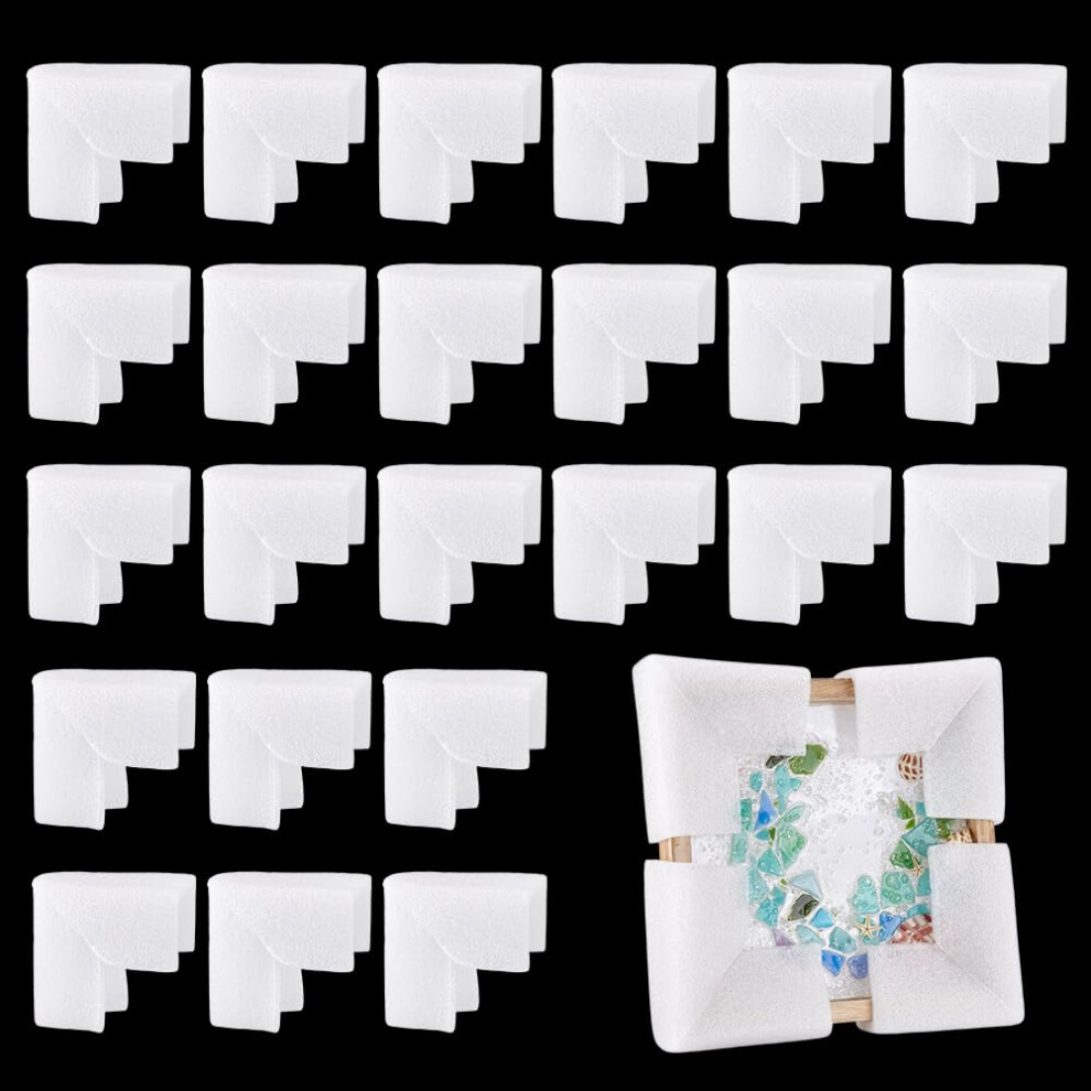 24Pcs Foam Corner Protectors Edge Protection Corners, Soft Furniture Corner And Edge Safety Bumpers For Pictures Frame Shipping Pa White Ph Pandahall