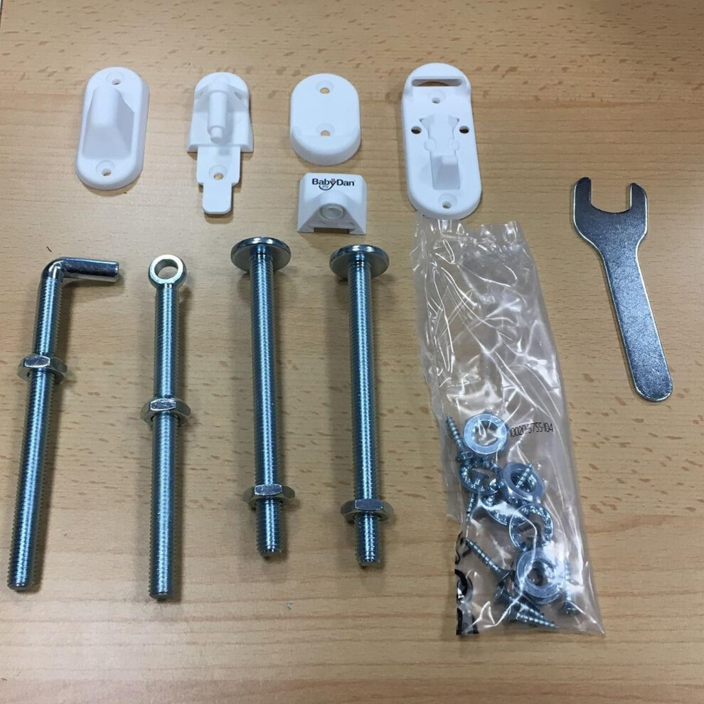 Babydan Range Of Stair Gates Spare Fitting Kits (Babydan No Trip Wood Fittings Kit)