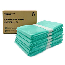 Best Value Eco-Friendly Refills for Korbell Diaper Pails 6-Pack (Blue - Plus 26L)