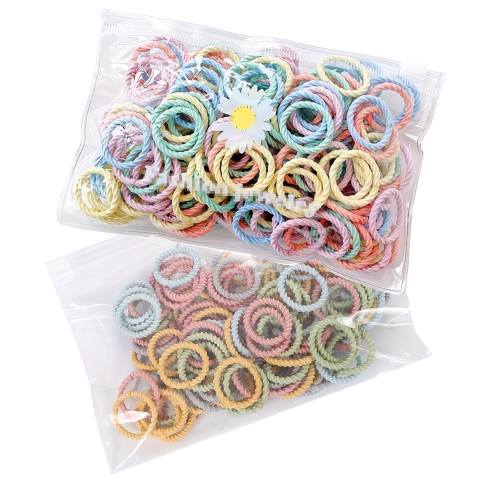 Nogotizam 200Pcs Soft Elastic Hair Bands For Babies, Toddlers & Kids - Seamless Candy Color Ponytail Holders, Gentle Hair Ties For Girls & Women