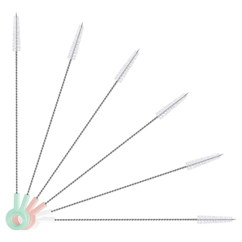 Vicloon Bottle Brush, 6 Pcs Long Bottle Cleaning Brushes, Tube, Kettle Spout, Straw Brush, Nylon Bottle Pipe Cleaner Set For Baby Bottles Tube Pipe F