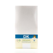 DK Glovesheets 122x69cm 100% Organic Cotton Fitted Sheet for Stokke Sleepi for Newborn and Above (White)