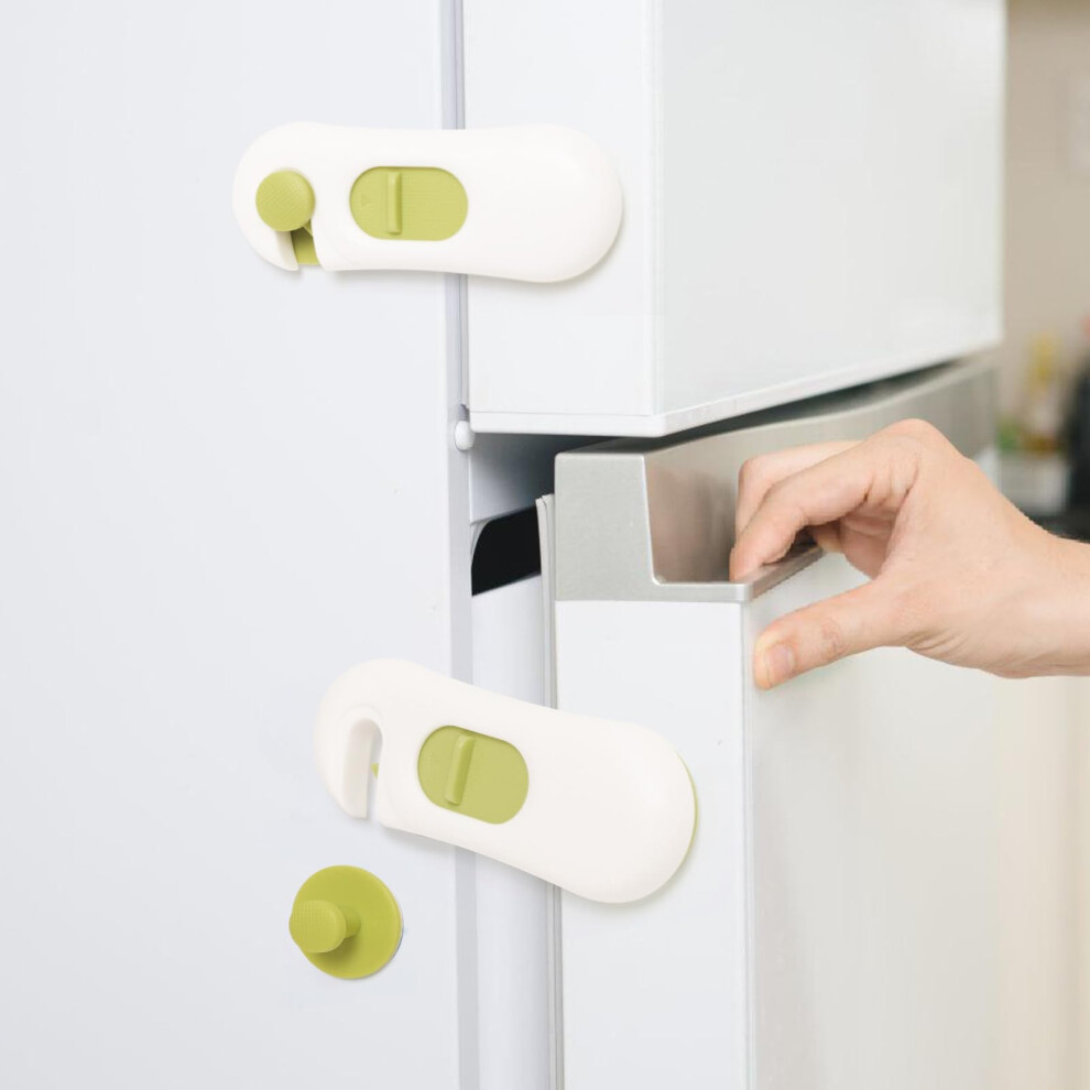 Airydar 5 Pack Fridge Locks, Child Safety Cupboard Locks, No Tools Or Drilling Needed, Baby Safety Locks For Kitchen Cabinets, Freezer, Wardrobes, Re 5007247833830