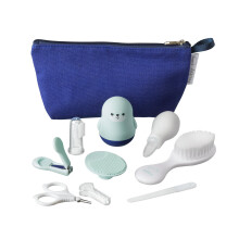 Nuby Baby Healthcare Kit with 8 Essential Grooming Items | Travel Case with Waterproof Lining | 8 Newborn Care Items | Ideal for Travel or at Home