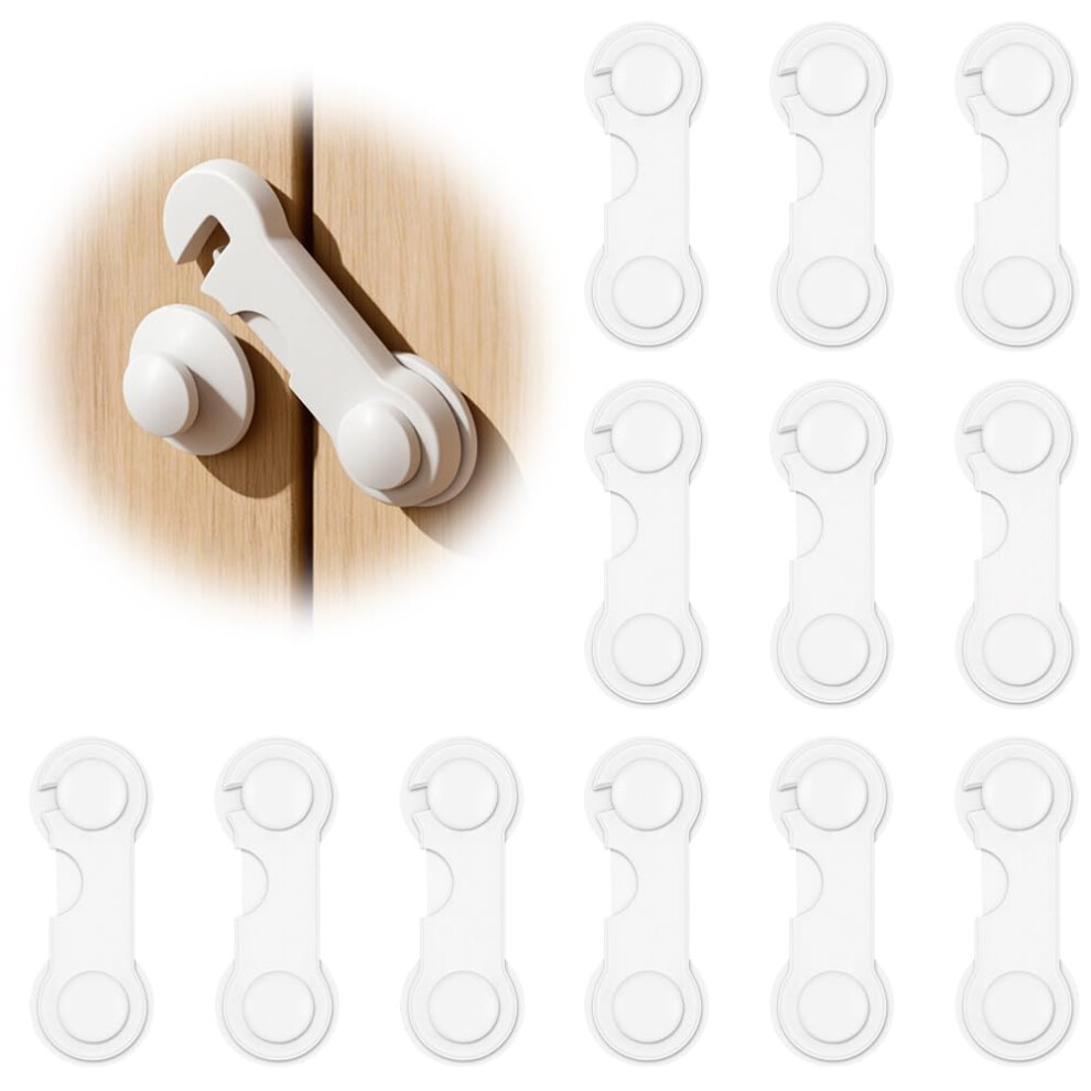 Ayesy Cupboard Locks For Children, 12 Pack Child Safety Locks, Strong Adhesive Baby Proofing Lock, Child Lock Kitchen Cabinets, Closet, Drawer, Fridg 5001804704571