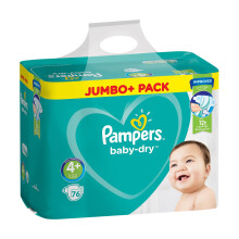 Pampers Baby Dry Nappies Size 4 Plus
