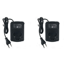 2X Caricabatterie per Trapano Elettrico Caricabatterie al Litio da 12 V Caricabatterie Agli Ioni di Litio 110-240 V per Trapano al Litio / Chiave