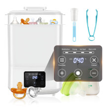 Baby Bottle Steriliser and Dryer, cupeohome 4-in-1 Auto Bottle Steriliser and Dryer with Digital LED, Electric Steam Bottle Sanitizer for Baby Stuff,