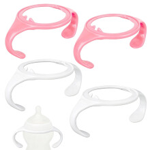 4 Pcs Baby Bottle Handles, Non-Slip Ergonomic Gripper, BPA Free Replacement Bottle Holder Compatible with Tommee Tippee, Universal Newborn Baby Feedi