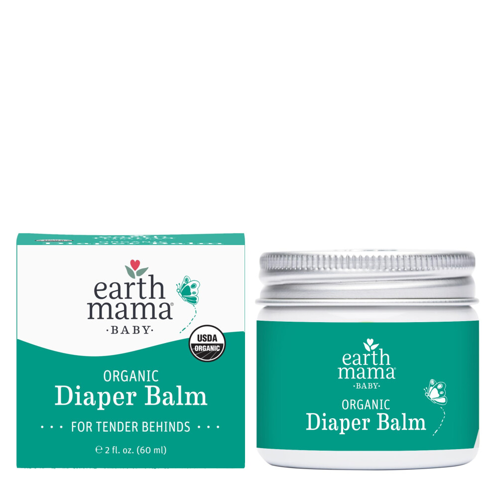 Earth Mama Cream Organic Diaper Balm Calendula 2-Fluid Ounce (Packaging May Vary)