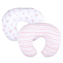 Nursing Pillow Covers (COVERS ONLY) 2 Pack, Stretchy 100% Jersey Cotton Nursing Pillowcases, Large Zipper Ultra Soft, Fits for Chicco Boppy and Widge