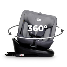 Kinderkraft I-Grow Child Car Seat, I-Size 40-150 cm, 360 Degree Rotation, Isofix, Base Station, RWF and FWF, Special Safety Systems, Easy to Clean, f