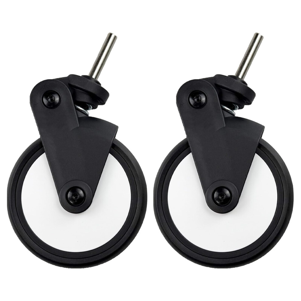 Flylin 1 Pair Baby Stroller Wheel, Rubber Kids Pushchairs Wheels Replacement With Tools For Yoya/Vovo Carriage (Front Wheel)