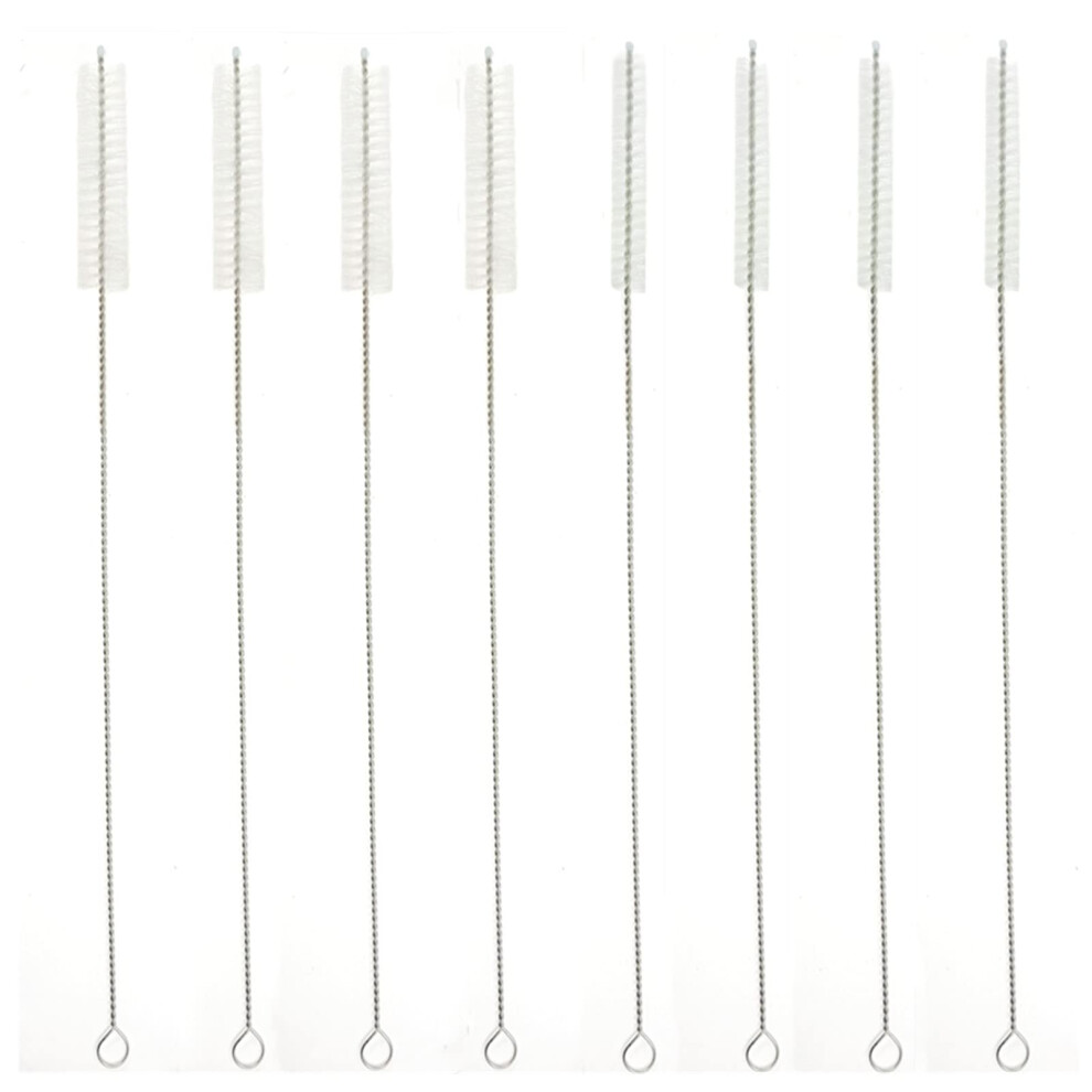 Zhiye 8Pack 12 Inch Pipe Cleaning Brushes Set, Pipe Tube Brush, Long Nylon Drinking Straws Cleaner Brush For Baby Bottles Straws Keyboards, Funnel Te