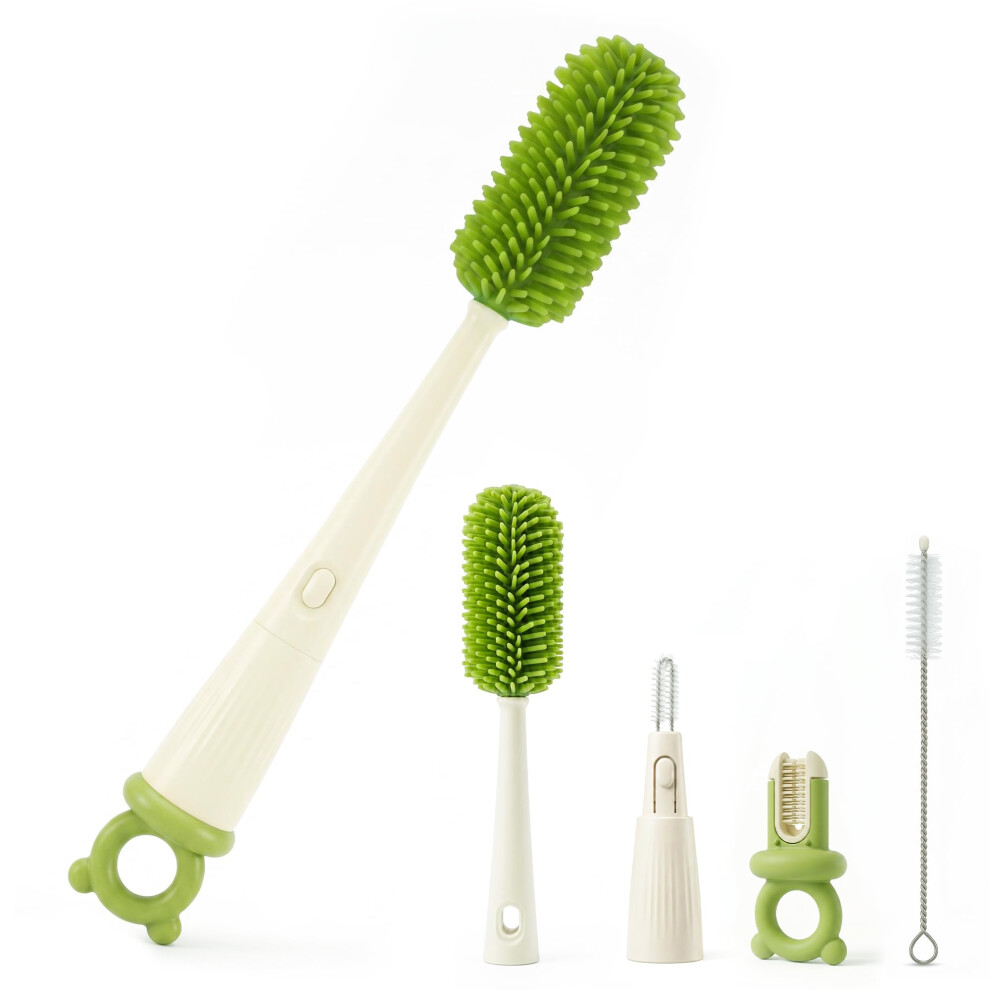 Tlidfgeo Bottle Brushes For Cleaning – 4 In 1 Set Includes Baby Bottle Brush + Water Bottle Cleaner With Straw & Crevice Brushes For Home Kitchen