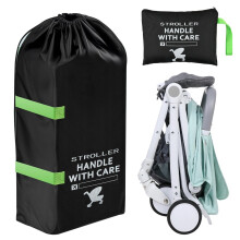 CENBEN Stroller Bag for Airplane, Large Capacity Pram Travel Bag, Waterproof Pushchair Cover with Hand Strap, Pushchair & Pram Transport Bags for Air
