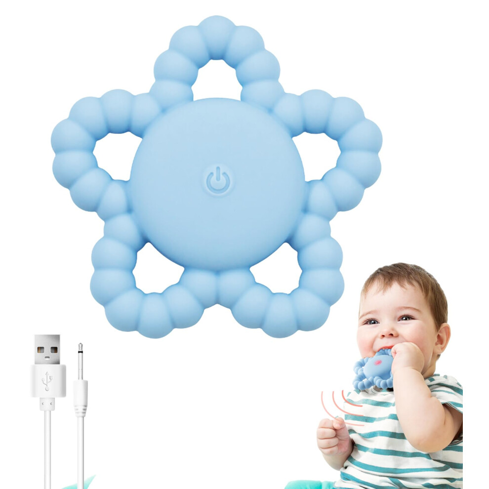Vibrating Sensory Chew Toy - Teething Toys For Baby For Infants 12-24 Months & Chewy Sensory Toys For Autistic Children - Safe & Soothing Teethe Vvin