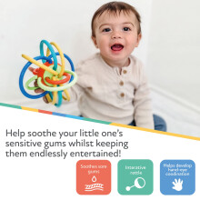 Nuby Lots A Loops Teething Ring – Soothing Teether Builtin Rattle Toy