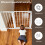 SZWLJ Baby Gate Wall Protector 4PCS Rounded Pressure Fit Stair Gate 5