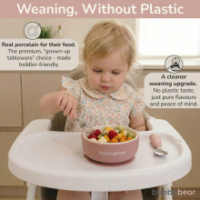 Bubba Bear Baby Porcelain Bowl Set for Weaning 2 Suction Bowls Sets f