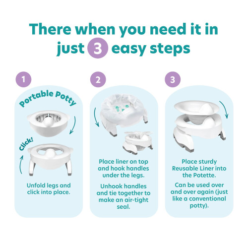 Potette Max 3in1 Travel Potty  AwardWinning Compact Foldable Potty and 1