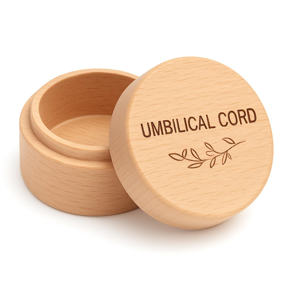 Ajcotahm Umbilical Cord Keepsake Box Wooden Cute Fetal Hair Memorial Tooth Box Kids Lost Teeth Storage Durable Baby Keepsake Gift For Christening Gift Baby Sh