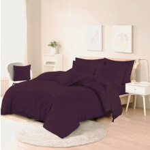 crazypriceuk 2 Piece Bedding Set Pillowcase+Duvet Cover for Baby Toddler to fit Cot/Cot Bed (100 x 120cm, Purple)