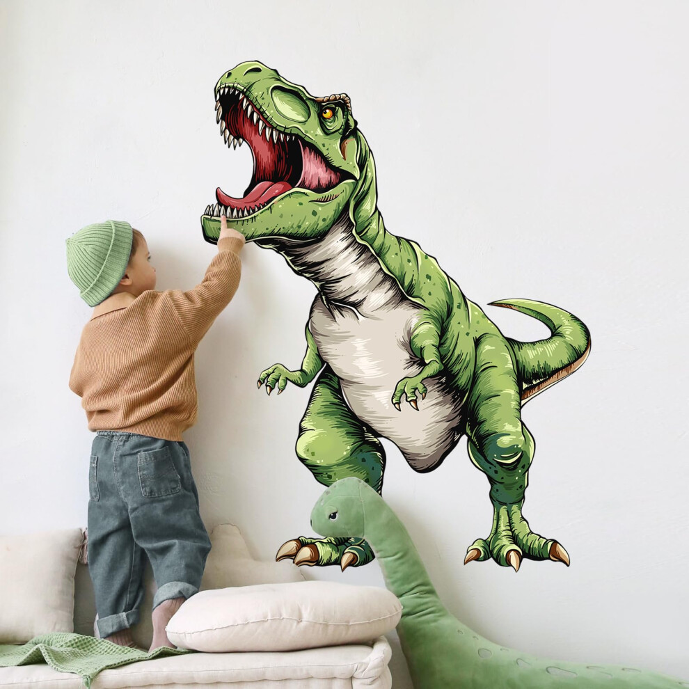 Large Dinosaur Wall Decals T-Rex Wall Stickers Peel And Stick Dino Wall Sticker Art Decor For Baby Nursery Boys Girls Kids Toddler Bedroom Pl Tanlaby