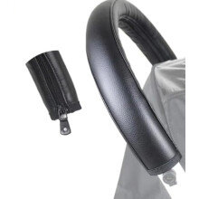 Pram Handle Covers Black for Babyzen, PU Leather Stroller Handle Protector Stroller Accessories for Babyzen, Durable Stroller Armrest Protector, Easy